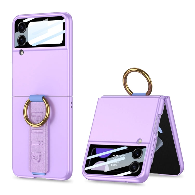 GKK Integrated Ultrathin Shockproof Phone Case with Ring Wrist Strap, For Samsung Galaxy Z Flip7 5G, For Samsung Galaxy Z Flip6, For Samsung Galaxy Z Flip5, For Samsung Galaxy Z Flip4 5G, For Samsung Galaxy Z Flip3 5G