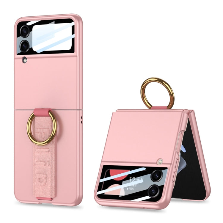 GKK Integrated Ultrathin Shockproof Phone Case with Ring Wrist Strap, For Samsung Galaxy Z Flip7 5G, For Samsung Galaxy Z Flip6, For Samsung Galaxy Z Flip5, For Samsung Galaxy Z Flip4 5G, For Samsung Galaxy Z Flip3 5G