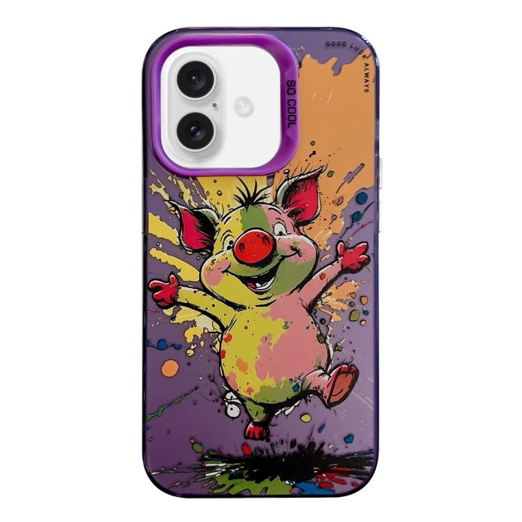 Animal Pattern Oil Painting Series PC + TPU Phone Case, For iPhone 17