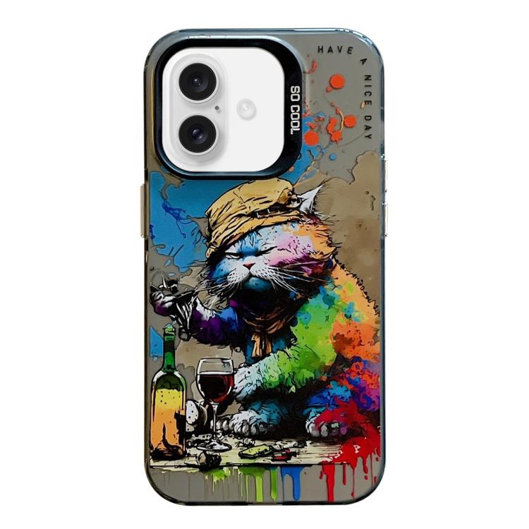 Animal Pattern Oil Painting Series PC + TPU Phone Case, For iPhone 17