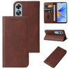 For OPPO A17 / A17K Magnetic Closure Leather Phone Case(Brown)