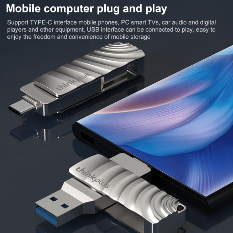 Lenovo Thinkplus MU232 USB 3.2 + USB-C / Type-C Dual Head Flash Drive, 64GB, 128GB, 256GB