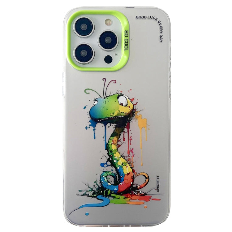 Double Layer Color Silver Series Animal Oil Painting Phone Case, For iPhone 12 Pro