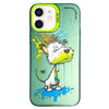 Double Layer Color Silver Series Animal Oil Painting Phone Case, For iPhone 11