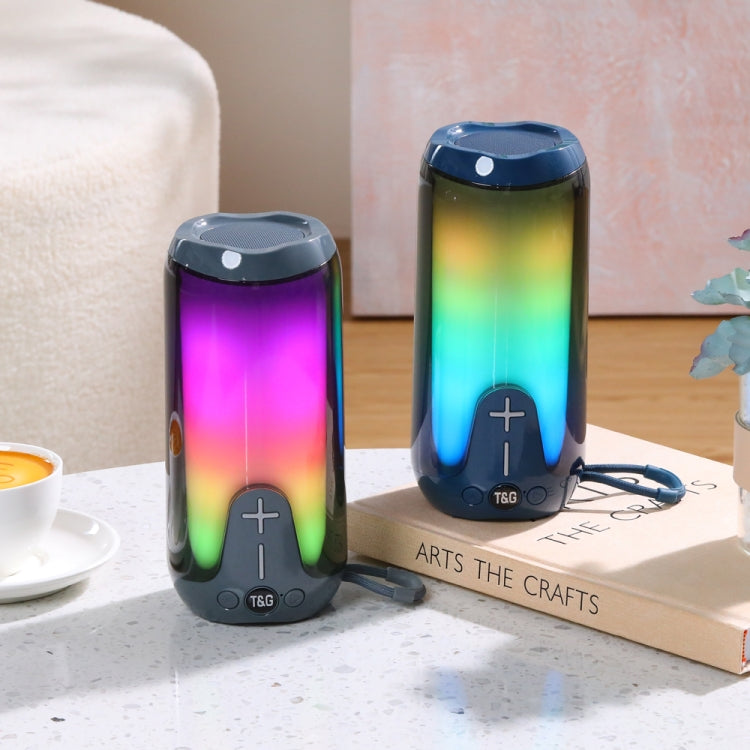 T&G TG651 Portable LED Wireless Bluetooth Speaker Outdoor TWS Subwoofer(Black)