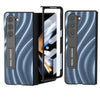 For Samsung Galaxy Z Fold5 ABEEL Integrated Galactic Pattern Protective Phone Case with Holder(Blue)