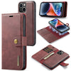 DG.MING Crazy Horse Texture Detachable Magnetic Leather Phone Case, For iPhone 15