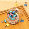 Deli 8556ES60pcs / Box Colorful Binder Clip Bill Clip Dovetail Clip Metal Iron Bill Clip, 15mm x 60pcs / Box, 19mm x 40pcs / Box
