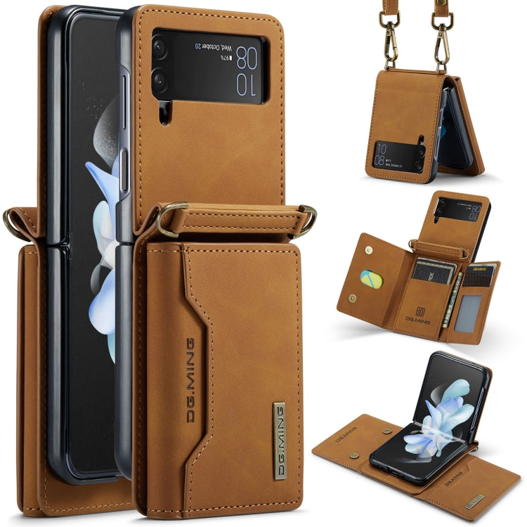 DG.MING M2 Series Card Bag Magnetic Leather Phone Case, For Samsung Galaxy Z Flip6 / Flip7 FE, For Samsung Galaxy Z Flip5 5G, For Samsung Galaxy Z Flip4 5G, For Samsung Galaxy Z Flip3 5G