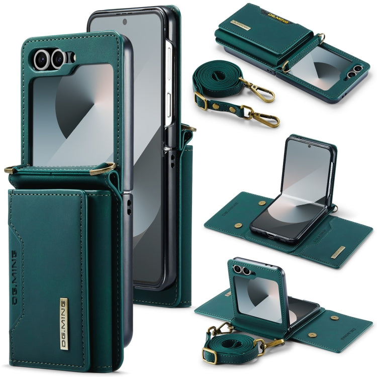 DG.MING M2 Series Card Bag Magnetic Leather Phone Case, For Samsung Galaxy Z Flip6 / Flip7 FE, For Samsung Galaxy Z Flip5 5G, For Samsung Galaxy Z Flip4 5G, For Samsung Galaxy Z Flip3 5G