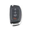 4-button Folding Car Key Shell with Metal Edge Solaris ix35 ix4 Santa For Hyundai Sonata 2014-2017 / Tucson 2016-2019 /  Santa Fe 2013-2016, For Hyundai 4-button Solaris ix35 ix4