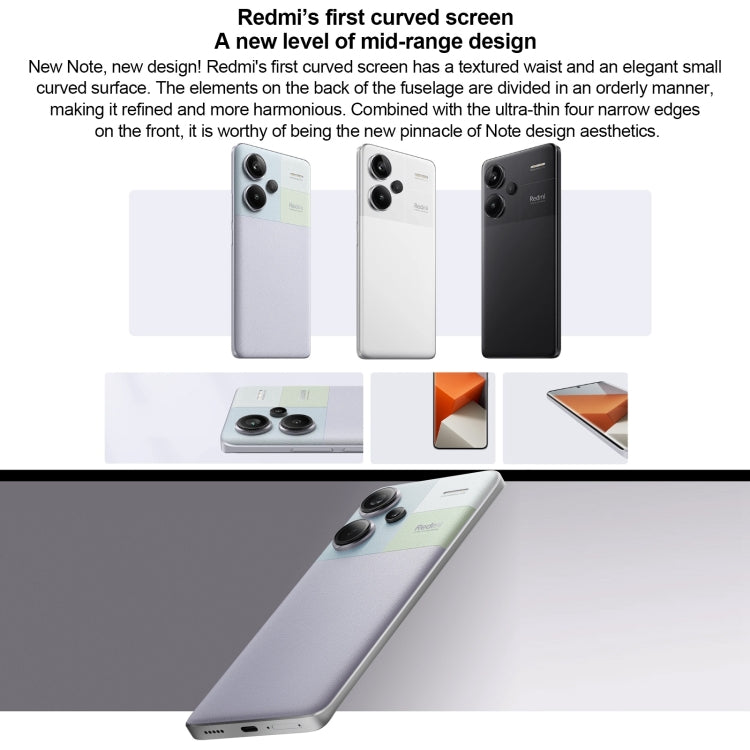 Xiaomi Redmi Note 13 Pro+ 5G, 12GB+256GB,  6.67 inch MIUI 14 Dimensity 7200-Ultra Octa Core 4nm up to 2.8GHz, NFC, Network: 5G(Black)