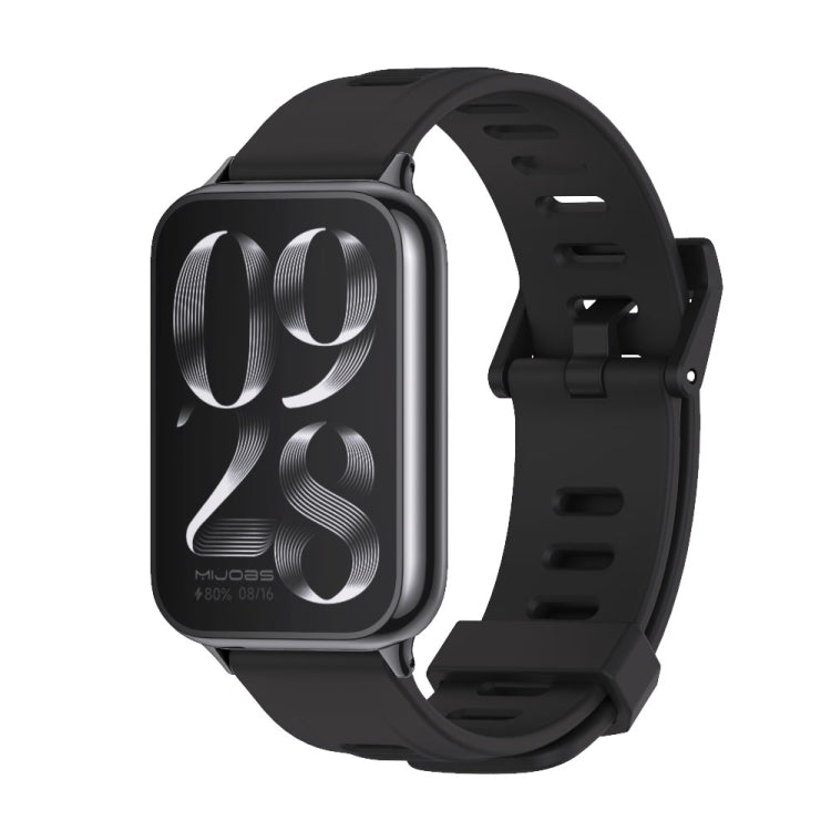 Mijobs Flat Hole Breathable Silicone Watch Band, For Redmi Watch 6 / 5 / Xiaomi Band 9 Pro