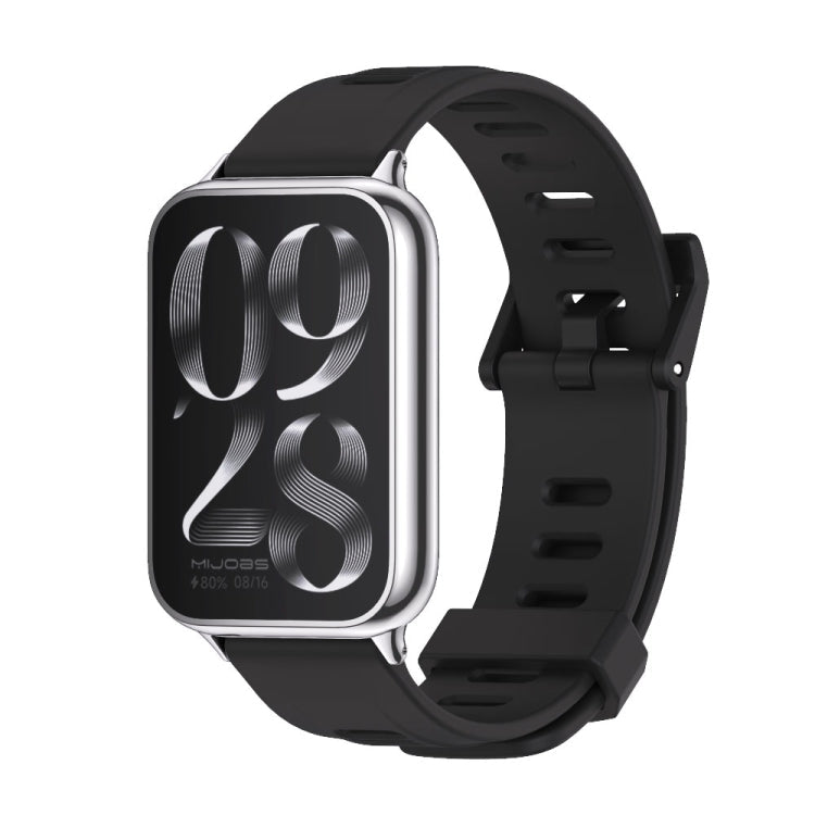 Mijobs Flat Hole Breathable Silicone Watch Band, For Redmi Watch 6 / 5 / Xiaomi Band 9 Pro