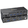 KC-KVM302AS 4K 60Hz USB3.0 / HDMI Dual Monitors KVM Switch, EU Plug, EU Plug