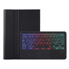 A09B-AS Candy Color Touch Backlight Bluetooth Keyboard Leather Tablet Case with Pen Holder, A09B-AS
