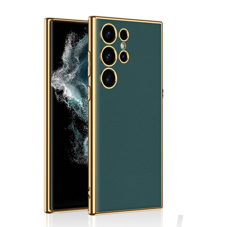 GKK Plating TPU + Leather Full Coverage Phone Case, For Samsung Galaxy S24 Ultra 5G, For Samsung Galaxy S24+ 5G, For Samsung Galaxy S24 5G