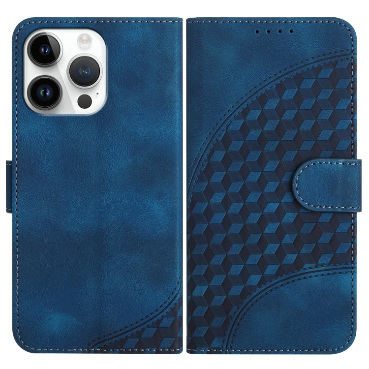 YX0060 Elephant Head Embossed Phone Leather Case with Lanyard, For iPhone 15 Pro Max, For iPhone 15 Pro, For iPhone 15 Plus