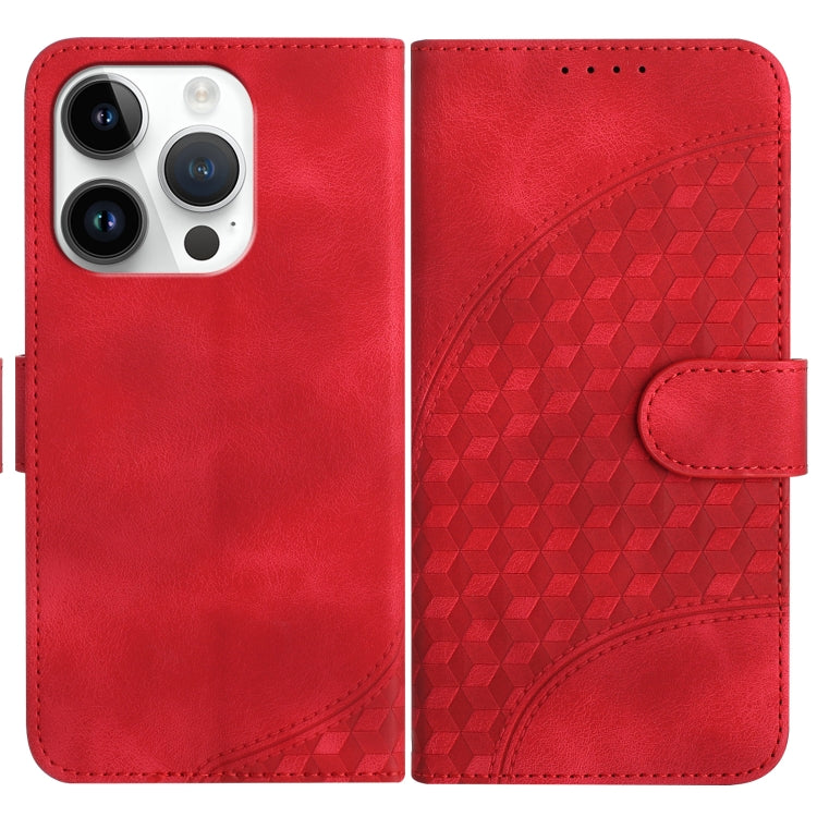 YX0060 Elephant Head Embossed Phone Leather Case with Lanyard, For iPhone 15 Pro Max, For iPhone 15 Pro, For iPhone 15 Plus