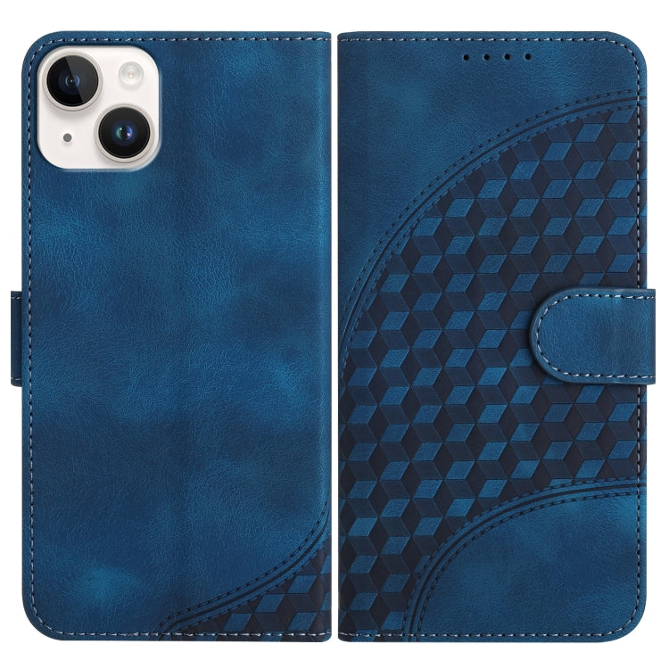 YX0060 Elephant Head Embossed Phone Leather Case with Lanyard, For iPhone 15 Pro Max, For iPhone 15 Pro, For iPhone 15 Plus