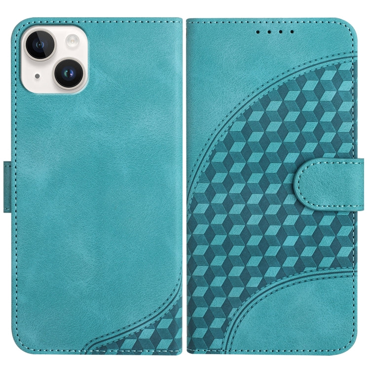YX0060 Elephant Head Embossed Phone Leather Case with Lanyard, For iPhone 15 Pro Max, For iPhone 15 Pro, For iPhone 15 Plus