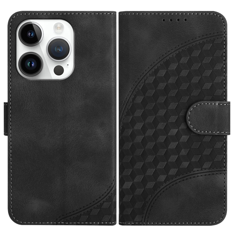 YX0060 Elephant Head Embossed Phone Leather Case with Lanyard, For iPhone 14 Pro, For iPhone 14 Pro Max, For iPhone SE 2022/SE 2020/6/7/8