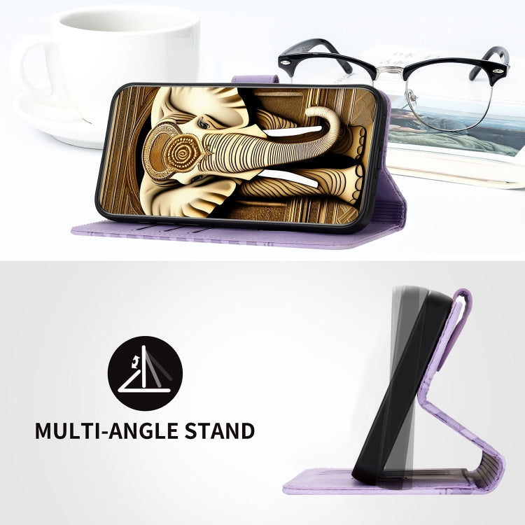 YX0060 Elephant Head Embossed Phone Leather Case with Lanyard, For iPhone 17e / 16e, For iPhone 17 Pro Max, For iPhone 17 Pro
