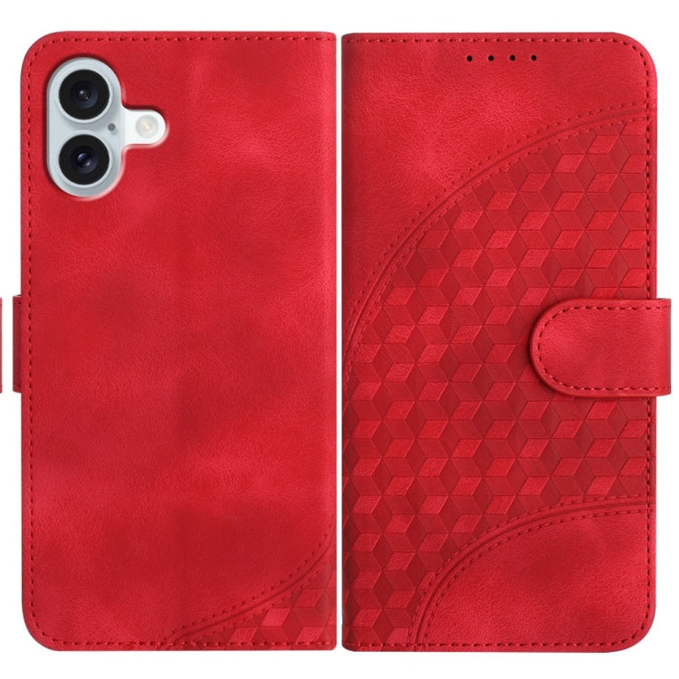 YX0060 Elephant Head Embossed Phone Leather Case with Lanyard, For iPhone 16 Pro, For iPhone 16 Plus, For iPhone 16