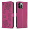 Four-leaf Embossed Leather Phone Case, For iPhone 12 / 12 Pro, For iPhone 12 Pro Max, For iPhone 11 Pro Max, For iPhone 11