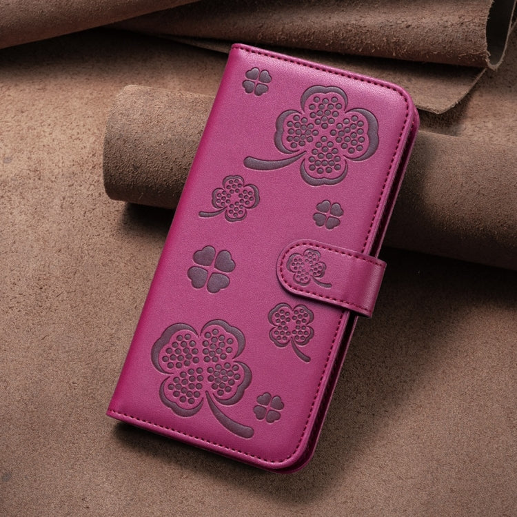 Four-leaf Embossed Leather Phone Case, For iPhone 12 / 12 Pro, For iPhone 12 Pro Max, For iPhone 11 Pro Max, For iPhone 11