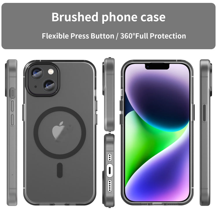MagSafe Frosted Translucent TPU + PC Full Coverage Phone Case, For iPhone 16, For iPhone 15 Pro Max