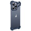 Frameless Metal Corner Pad Phone Case with Lens Film, For iPhone 15 Pro Max, For iPhone 15 Pro, For iPhone 15 Plus, For iPhone 15