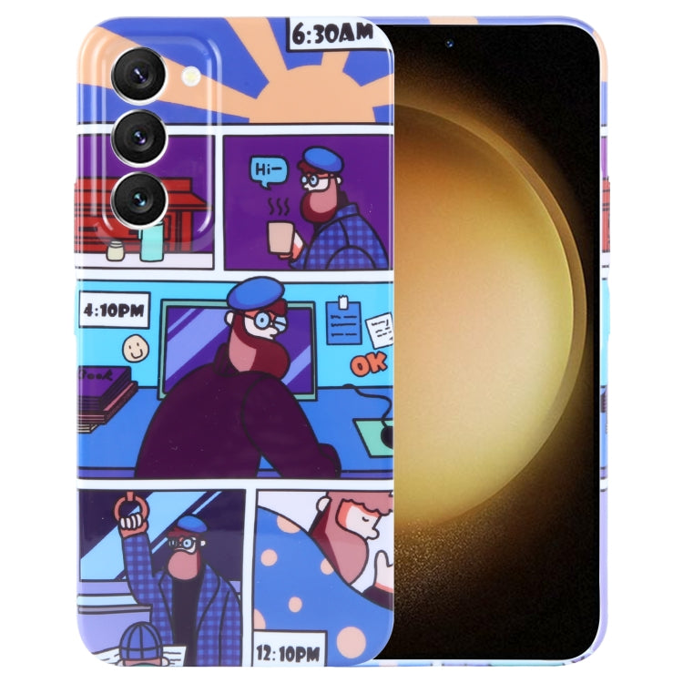 Painted Pattern Precise Hole PC Phone Case, For Samsung Galaxy S23+ 5G