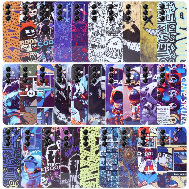 Painted Pattern Precise Hole PC Phone Case, For Samsung Galaxy S22 5G