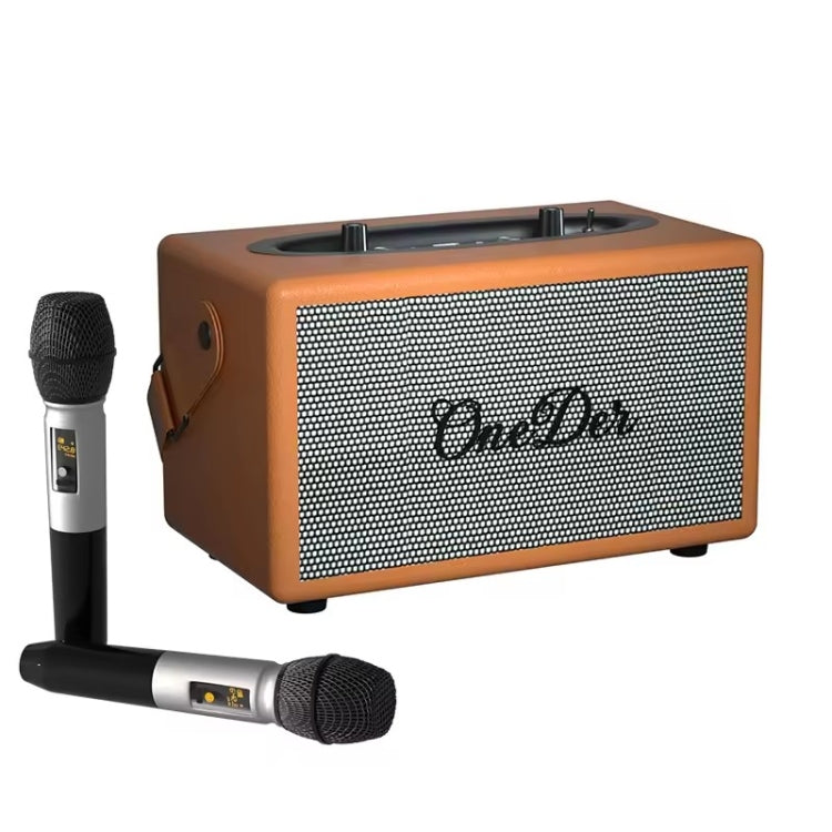 Oneder D7 Bluetooth Speaker Outdoor Karaoke Wireless Speakers With Two Mic