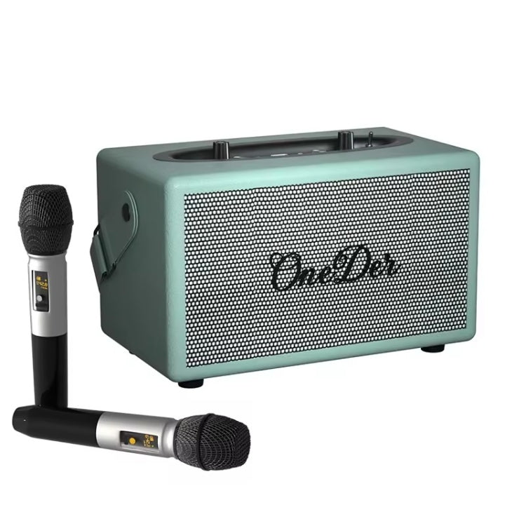 Oneder D7 Bluetooth Speaker Outdoor Karaoke Wireless Speakers With Two Mic