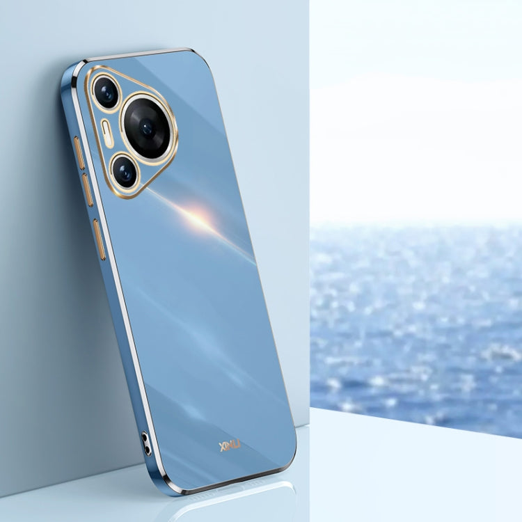XINLI Straight 6D Plating Gold Edge TPU Phone Case, For Huawei Pura 70