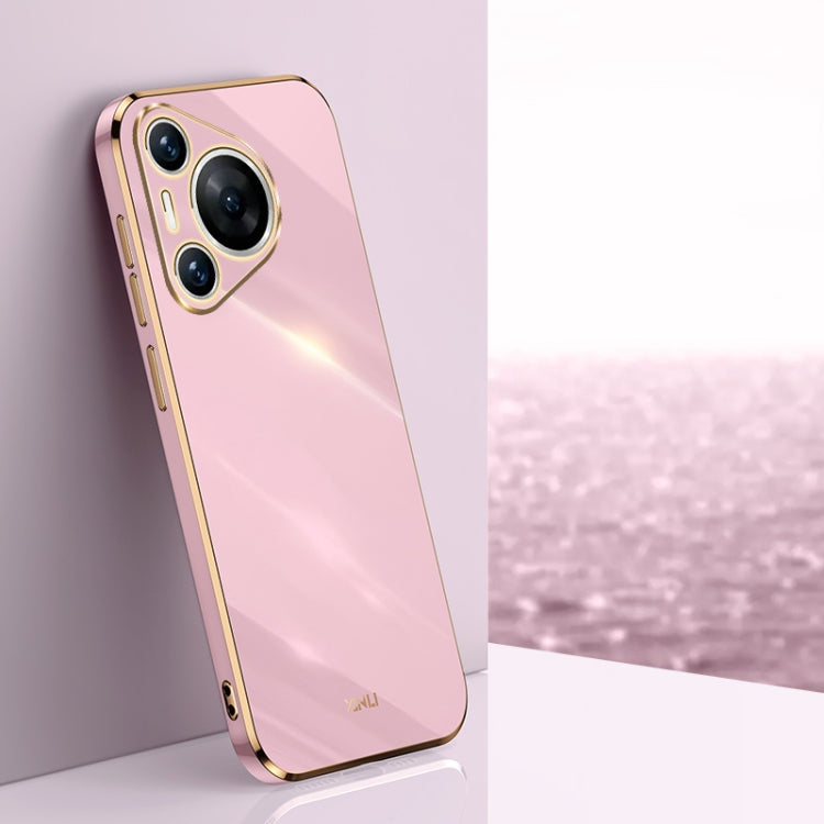 XINLI Straight 6D Plating Gold Edge TPU Phone Case, For Huawei Pura 70