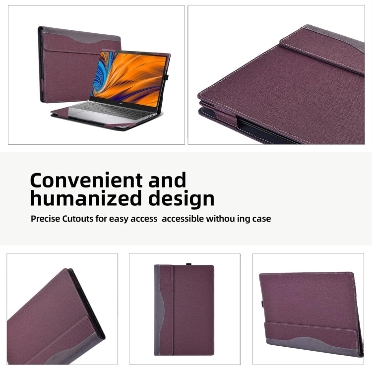 Leather Laptop Shockproof Protective Case, For HP Pavilion Book Pro 16 16 inch 16-ab, For HP OmniBook 7 Laptop 16-az / 16t-az, For HP OmniBook 7 17.3 inch 17-dc, For HP OmniBook 7 Flip 16 inch 16-au, For HP EliteBook 860 / 865 G11 16 inch              ...