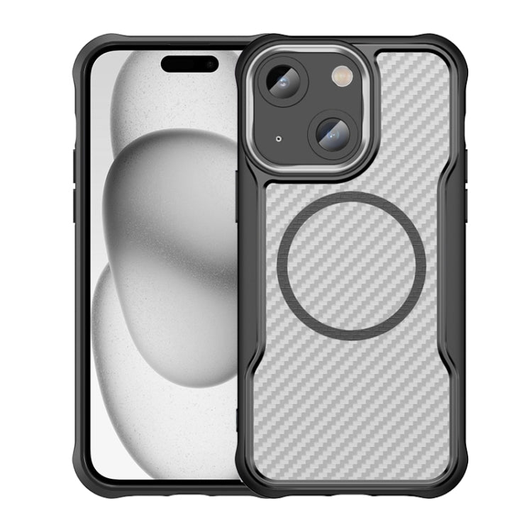 Carbon Fiber Texture MagSafe Translucent Phone Case, For iPhone 16 Pro, For iPhone 16 Plus, For iPhone 16, For iPhone 15 Pro Max, For iPhone 15 Pro, For iPhone 15 Plus / 14 Plus