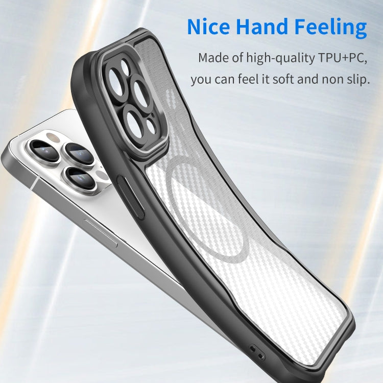 Carbon Fiber Texture MagSafe Translucent Phone Case, For iPhone 15, For iPhone 14, For iPhone 14 Pro, For iPhone 14 Pro Max, For iPhone 13 Pro Max, For iPhone 13 Pro