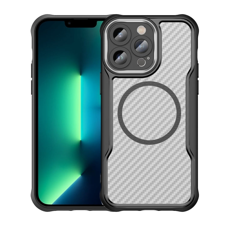 Carbon Fiber Texture MagSafe Translucent Phone Case, For iPhone 15, For iPhone 14, For iPhone 14 Pro, For iPhone 14 Pro Max, For iPhone 13 Pro Max, For iPhone 13 Pro