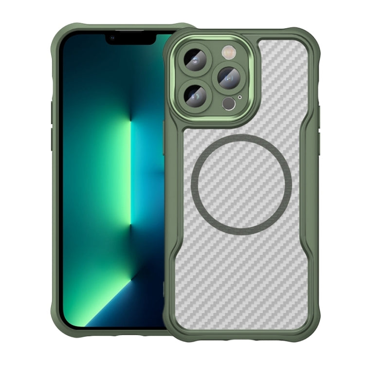 Carbon Fiber Texture MagSafe Translucent Phone Case, For iPhone 15, For iPhone 14, For iPhone 14 Pro, For iPhone 14 Pro Max, For iPhone 13 Pro Max, For iPhone 13 Pro