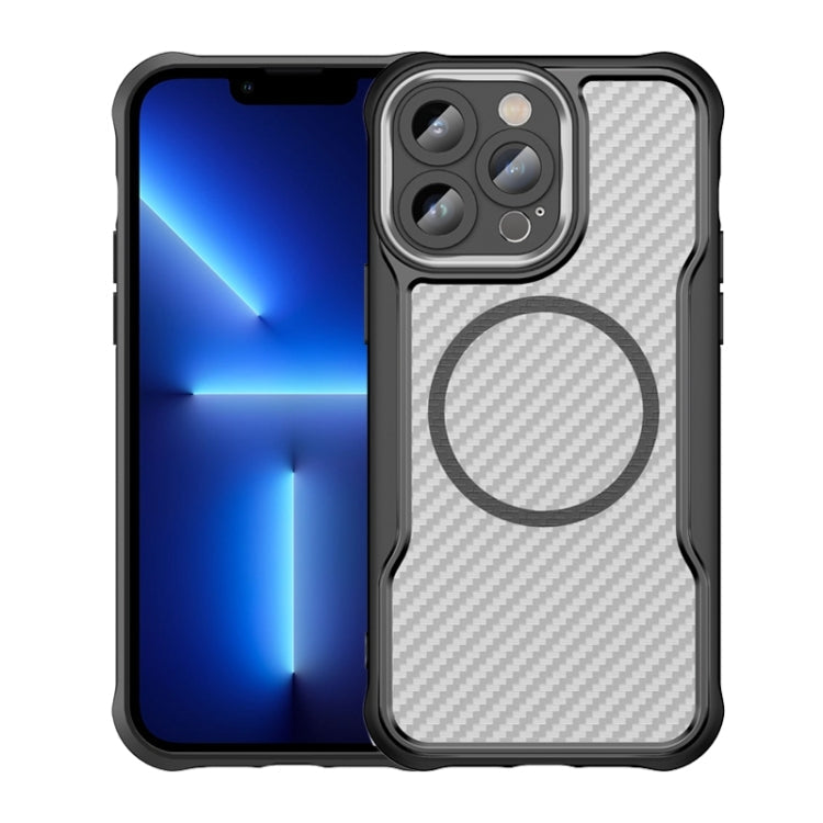 Carbon Fiber Texture MagSafe Translucent Phone Case, For iPhone 15, For iPhone 14, For iPhone 14 Pro, For iPhone 14 Pro Max, For iPhone 13 Pro Max, For iPhone 13 Pro
