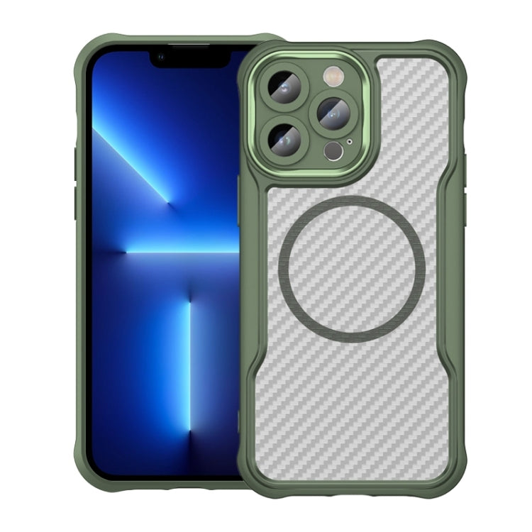 Carbon Fiber Texture MagSafe Translucent Phone Case, For iPhone 15, For iPhone 14, For iPhone 14 Pro, For iPhone 14 Pro Max, For iPhone 13 Pro Max, For iPhone 13 Pro