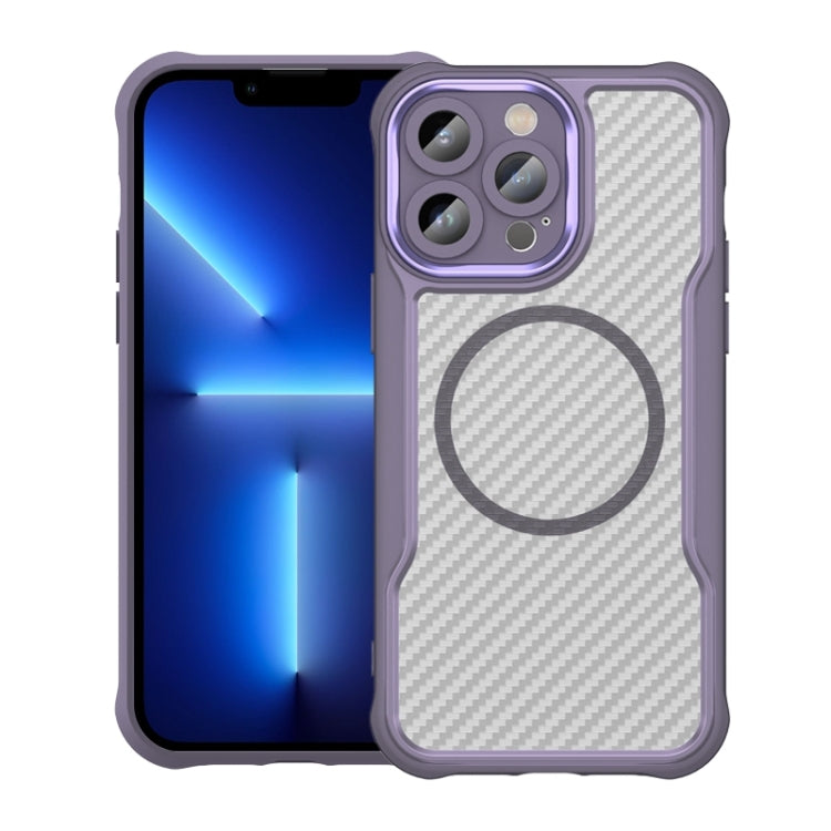 Carbon Fiber Texture MagSafe Translucent Phone Case, For iPhone 15, For iPhone 14 / 13, For iPhone 14 Pro, For iPhone 14 Pro Max, For iPhone 13 Pro Max, For iPhone 13 Pro