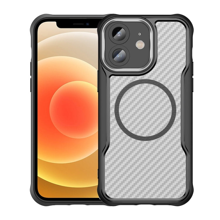 Carbon Fiber Texture MagSafe Translucent Phone Case, For iPhone 13, For iPhone 12, For iPhone 12 Pro Max, For iPhone 12 Pro, For iPhone 11 Pro Max, For iPhone 11