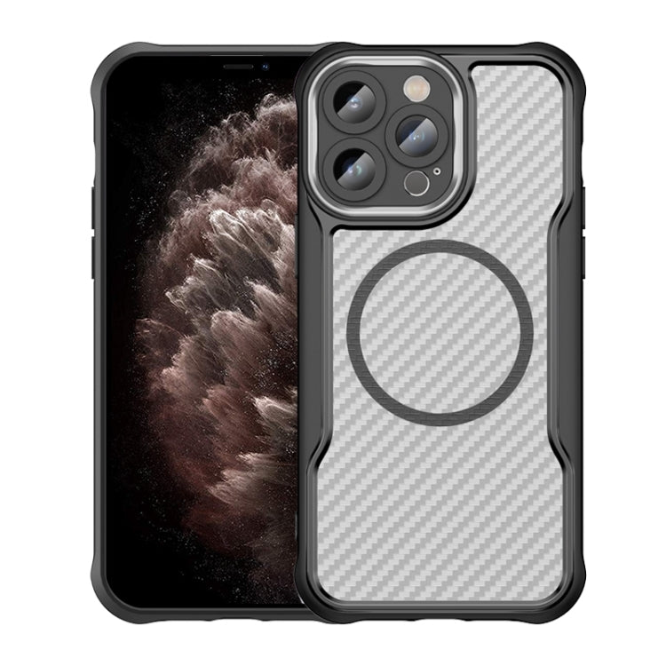 Carbon Fiber Texture MagSafe Translucent Phone Case, For iPhone 13, For iPhone 12, For iPhone 12 Pro Max, For iPhone 12 Pro, For iPhone 11 Pro Max, For iPhone 11