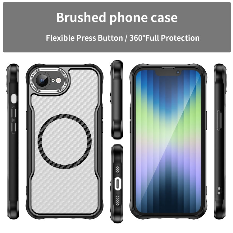 Carbon Fiber Texture MagSafe Translucent Phone Case, For iPhone 17e / 16e, For iPhone 17 Pro Max, For iPhone 17 Pro, For iPhone 17, For  iPhone Air, For iPhone 16 Pro Max