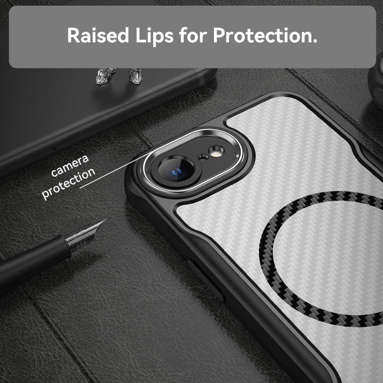 Carbon Fiber Texture MagSafe Translucent Phone Case, For iPhone 17e / 16e, For iPhone 17 Pro Max, For iPhone 17 Pro, For iPhone 17, For  iPhone Air, For iPhone 16 Pro Max